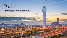  Presentation with control tower - Cool new theme with japan at the control tower backdrop and a light blue colored foreground