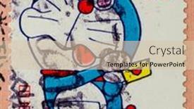  Presentation with doraemon - Slide set consisting of japan-circa-2000-a-stamp background and a lemonade colored foreground