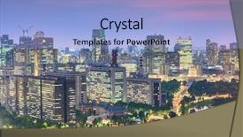  Presentation with japan naval - Theme having japan cityscape over chiyoda ward background and a light blue colored foreground