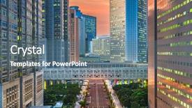  Presentation with tokyo - Colorful presentation design enhanced with japan cityscape past the metropolitan backdrop and a ocean colored foreground