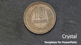  Presentation with slate - Cool new PPT theme with japan coin on the black backdrop and a  colored foreground