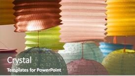  Presentation with lantern chinese - Presentation featuring japan customs - chinese lantern for mid autumn background and a gray colored foreground