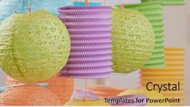  Presentation with chinese lantern - Colorful slides enhanced with japan customs - chinese lantern for mid autumn backdrop and a yellow colored foreground