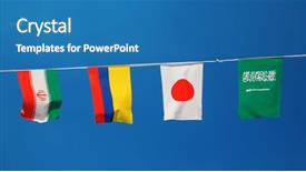  Presentation with football blue - Cool new presentation design with japan europe - collection of the football nations backdrop and a teal colored foreground