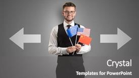  Presentation with moving target - Amazing theme having japan europe - handsome young boy choosing target backdrop and a  colored foreground