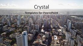  Presentation with city japan - Presentation theme with japan finance - aerial view of skyscrapers background and a light gray colored foreground