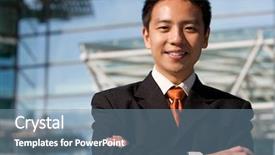  Presentation with good - Amazing presentation theme having japan finance - good looking asian business man backdrop and a seafoam green colored foreground