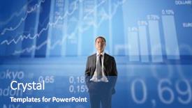  Presentation with statistics - Amazing PPT layouts having japan finance - japanese businessman with exchange statistics backdrop and a teal colored foreground