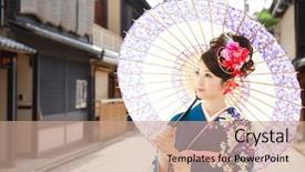  Presentation with japanese - Presentation consisting of japan geisha - asian woman wearing traditional japanese background and a  colored foreground