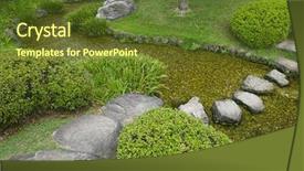  Presentation with stream - Slides consisting of japan-himeji-himeji-koko-en background and a tawny brown colored foreground