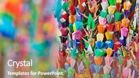  Presentation with hiroshima - Presentation theme with japan hiroshima peace memorial park background and a coral colored foreground