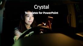  Presentation with car - Beautiful slides featuring japan map - woman using cellphone inside backdrop and a black colored foreground