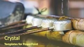  Presentation with japan - PPT layouts enhanced with japan nara kofuku-ji temple row of ladles close-up background and a tawny brown colored foreground