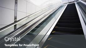  Presentation with osaka - Presentation theme having japan osaka jr station man on top of escalator background and a dark gray colored foreground