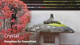  Presentation with lantern - Beautiful PPT theme featuring japan-takayama-stone-lantern backdrop and a tawny brown colored foreground