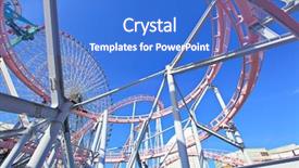  Presentation with amusement park - Audience pleasing slide set consisting of japan themes - amusement park with clear blue backdrop and a teal colored foreground