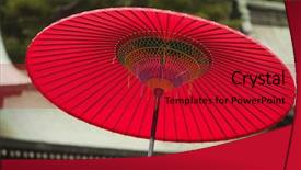  Presentation with shinto - PPT theme with japan tokyo meiji-jingu shinto background and a crimson colored foreground