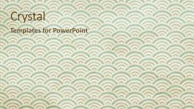  Presentation with vintage paper - Cool new presentation theme with japan waves old retro pattern backdrop and a soft green colored foreground