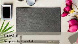  Presentation with japan food - Audience pleasing presentation design consisting of japan wine - asian food background - sake backdrop and a light gray colored foreground