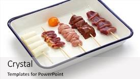  Presentation with grilling - Beautiful theme featuring japan wine - yakitori before grilling japanese grilled backdrop and a light gray colored foreground