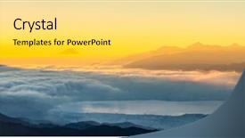  Presentation with mount fuji - Theme featuring japan winter - aerial mount fuji with suwako background and a yellow colored foreground