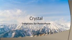  Presentation with house snow mountain - Cool new theme with japan winter mountain with snow backdrop and a light blue colored foreground