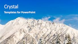  Presentation with mountain snow - Presentation design consisting of japan winter mountain with snow background and a gray colored foreground