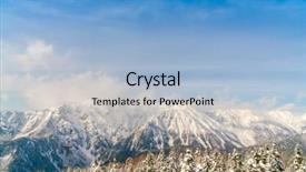  Presentation with snow mountain - Beautiful PPT theme featuring japan winter mountain with snow backdrop and a  colored foreground