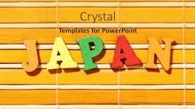 Presentation with japan - Presentation theme featuring japan-word-inscription-by-color background and a  colored foreground