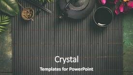  Presentation with asian food - Slide set with japanese - asian food background - tea background and a dark gray colored foreground
