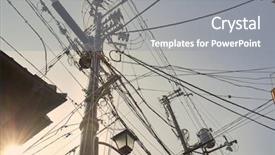  Presentation with japanese anime - Audience pleasing slides consisting of japanese anime - power and communication lines backdrop and a gray colored foreground