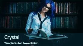  Presentation with back to school clothing - Presentation theme with japanese anime - pretty student girl with long background and a  colored foreground