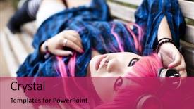  Presentation with japanese anime - Presentation enhanced with japanese anime - young teen asian staring background and a violet colored foreground