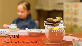  Presentation with food grill - Amazing theme having japanese breakfast cooked with hibachi backdrop and a  colored foreground