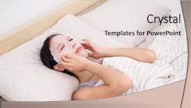  Presentation with mask - PPT theme with japanese clothes - young woman use background and a  colored foreground