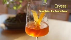  Presentation with bonsai - Presentation with japanese-cocktail-with-lemon-zest background and a tawny brown colored foreground