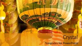  Presentation with chinese lantern - Presentation theme consisting of it is a big chinese yellow lantern background and a gold colored foreground