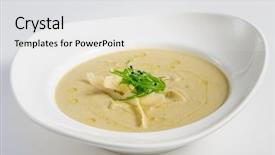  Presentation with cannoli cream - Colorful PPT layouts enhanced with japanese curry - eggplants cream soup puree backdrop and a white colored foreground