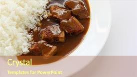  Presentation with curry - Cool new slides with japanese curry pork curry backdrop and a red colored foreground