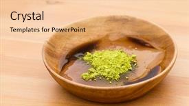  Presentation with japanese green tea - Beautiful PPT layouts featuring kudzu - japanese dessert with green tea backdrop and a lemonade colored foreground