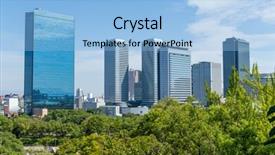  Presentation with osaka - Amazing slide deck having economics modern business skyscrapers high - osaka japan backdrop and a light blue colored foreground