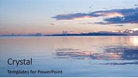  Presentation with sun blue sky and ocean - Cool new PPT theme with japanese energy - sunset and ocean in ishigaki backdrop and a  colored foreground