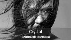  Presentation with studio - PPT theme consisting of black white figure - nude beauty model in studio background and a dark gray colored foreground