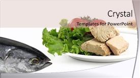  Presentation with tuna fish - Beautiful PPT layouts featuring japanese fishing - tuna fish in front backdrop and a  colored foreground