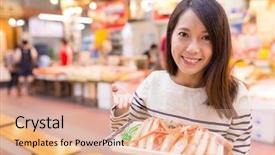  Presentation with wolf pack - PPT layouts enhanced with japanese fishing - woman holding pack of snow background and a  colored foreground