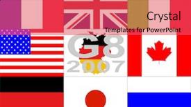  Presentation with summit - Cool new slide deck with japanese flag - g8 summit germany 2007 backdrop and a red colored foreground