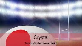  Presentation with rugby - Cool new PPT theme with japanese flag rugby ball backdrop and a red colored foreground