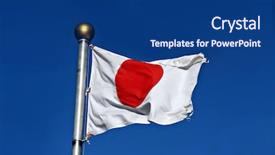  Presentation with japanese - Slide set enhanced with japanese flag background and a ocean colored foreground