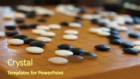  Presentation with board game - PPT theme consisting of japanese game renju background and a tawny brown colored foreground