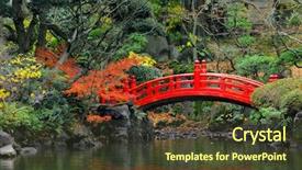  Presentation with japanese - Audience pleasing slide deck consisting of japanese garden backdrop and a tawny brown colored foreground